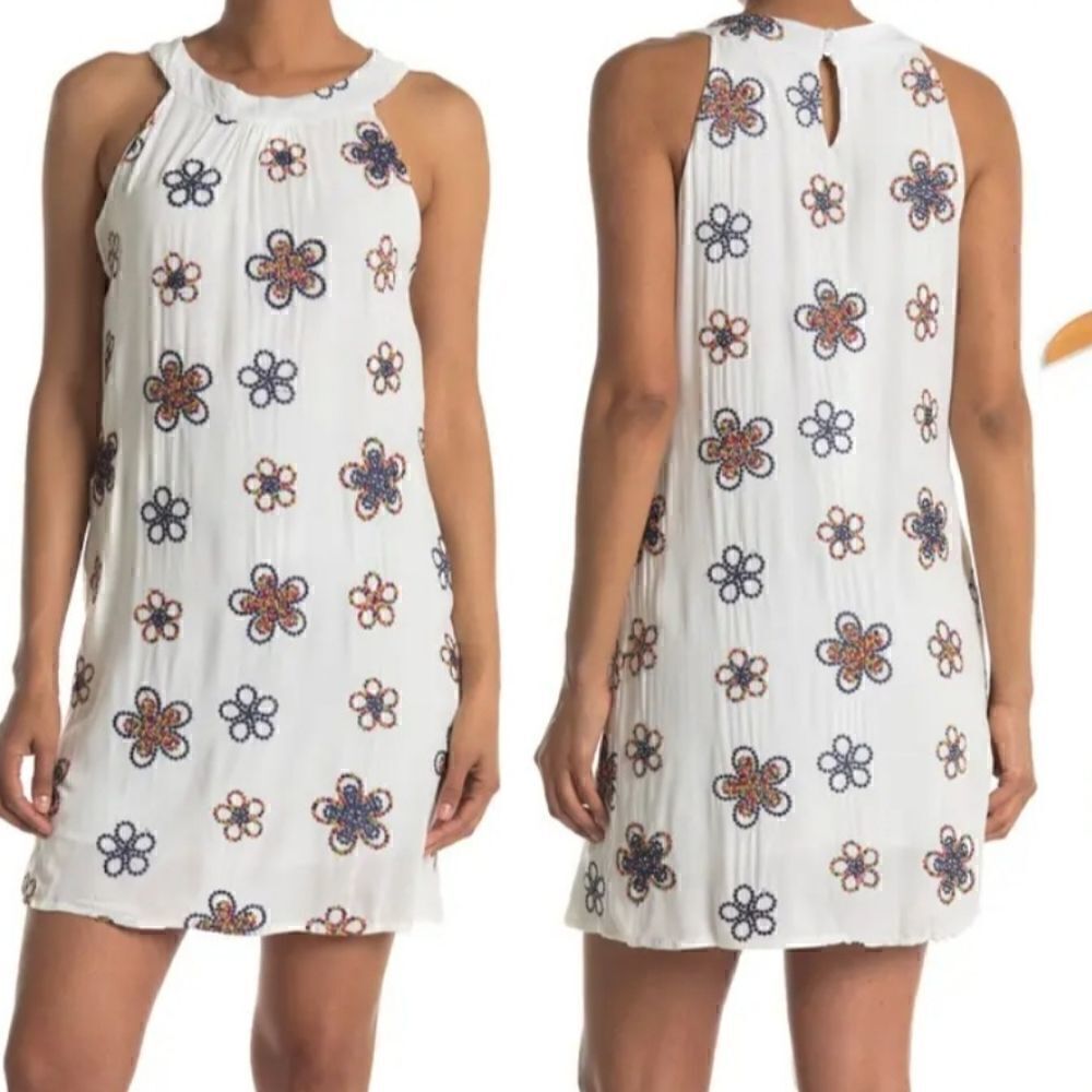 Papillon Embroidered Shift Dress 
